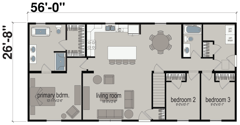Ne-618 floor plan and hero home features
