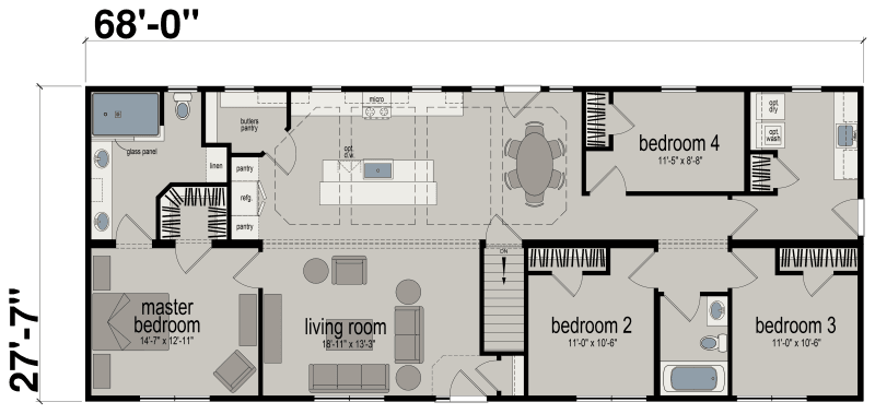 Edge le141-4 floor plan home features