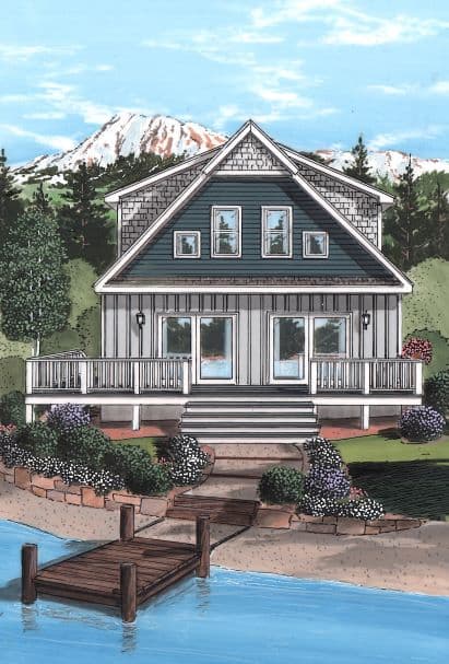 Ashford cape hero, elevation, and exterior home features