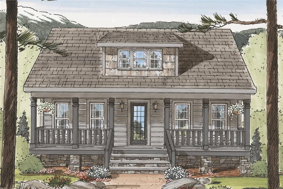 Craftsman cottage ii hero, elevation, and exterior home features