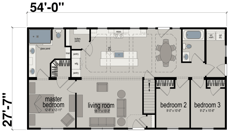 Edge le141-3 floor plan home features