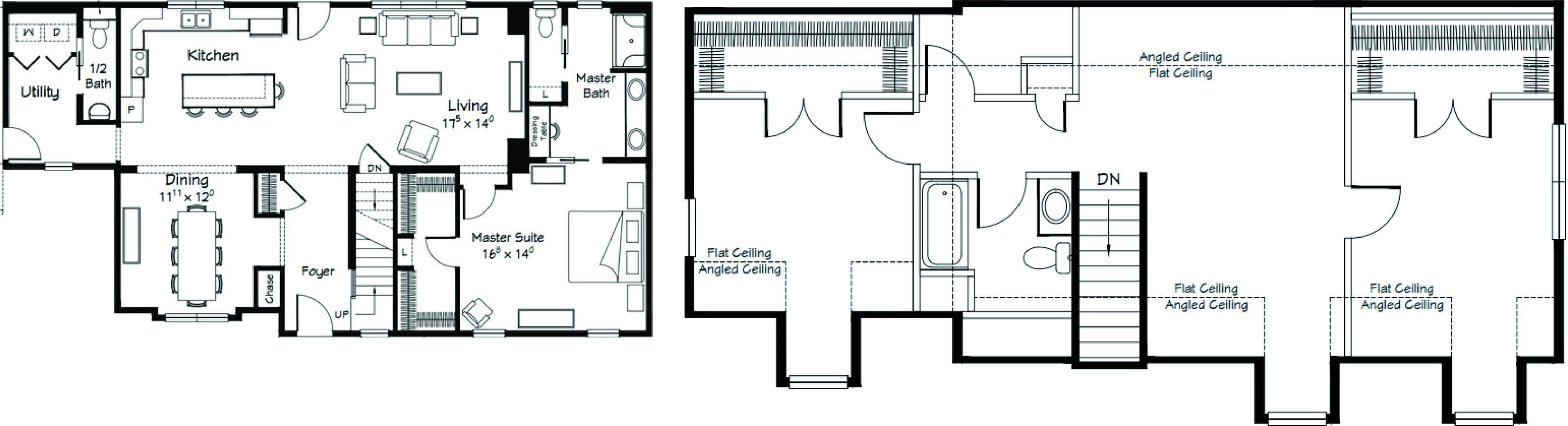 Old towne floor plan home features