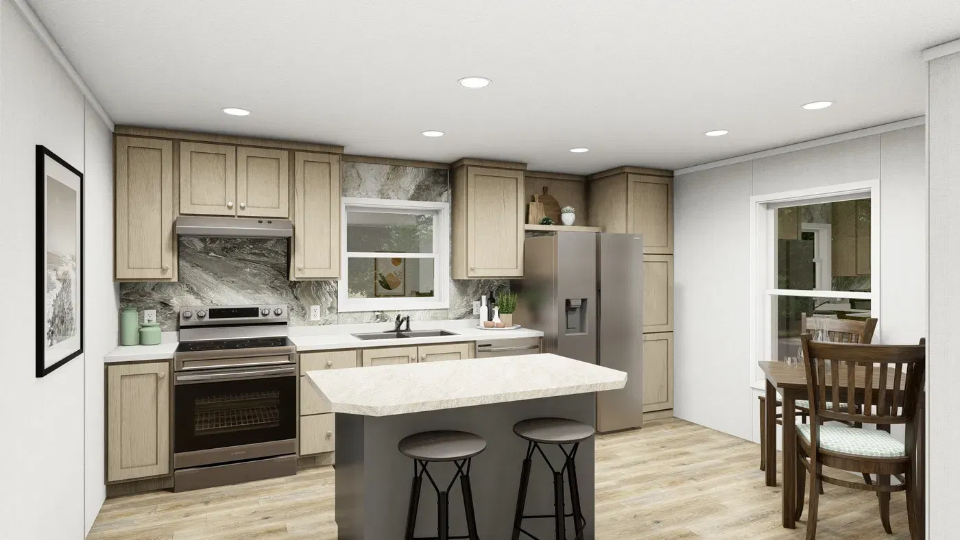 Turqouise kitchen home features