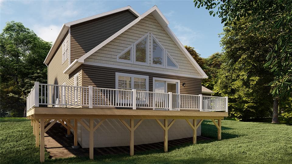 Ferndale two story elevation and exterior home features