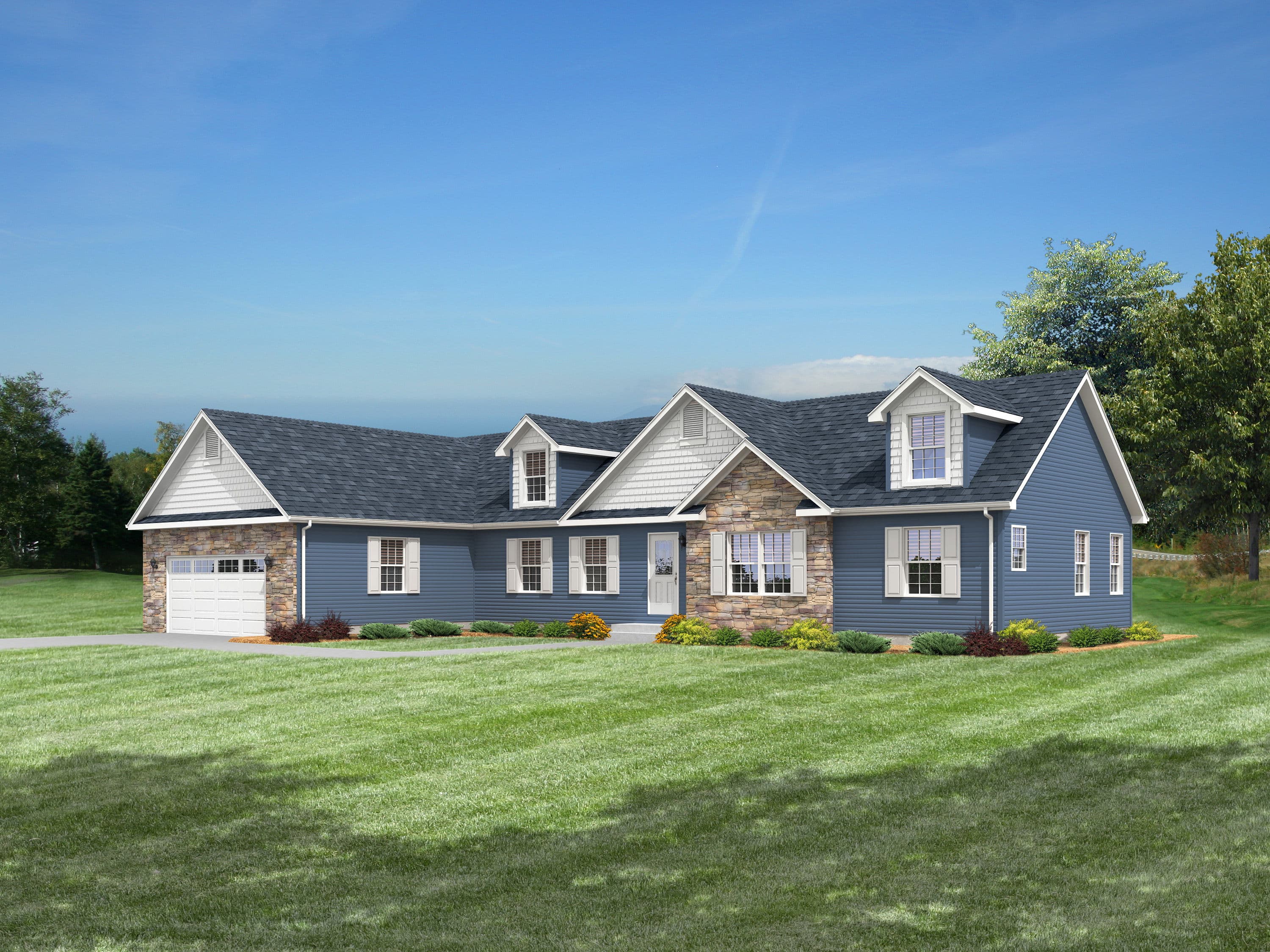 Pennwest classique ranch 2p2025-r hero, elevation, and exterior home features