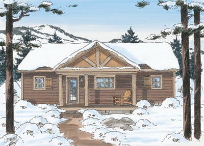 River bend cabin b hero, elevation, and exterior home features