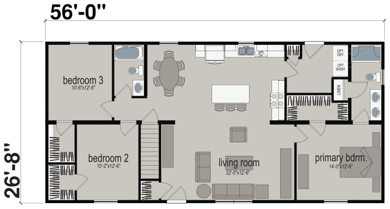 Ne-611 floor plan and hero home features