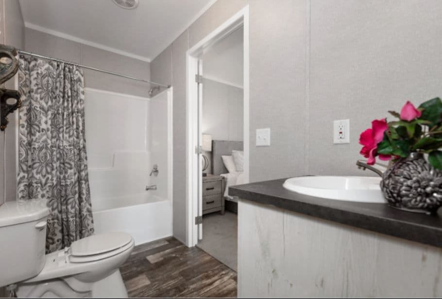 Amber bathroom home features