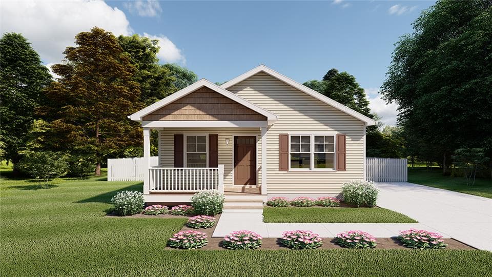 Eckley hero, elevation, and exterior home features